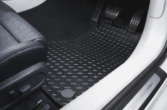 3mm heavy duty rubber car mats in white car