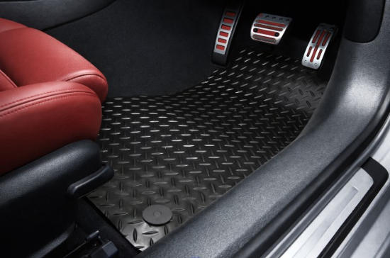 5mm extra heavy duty rubber car mats in silver car