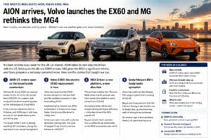 This Week's Highlights 1 AION, Volvo EX60, MG4